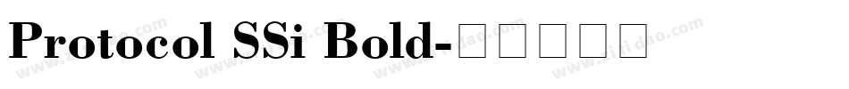 Protocol SSi Bold字体转换